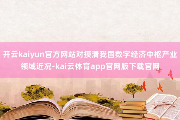 开云kaiyun官方网站对摸清我国数字经济中枢产业领域近况-kai云体育app官网版下载官网