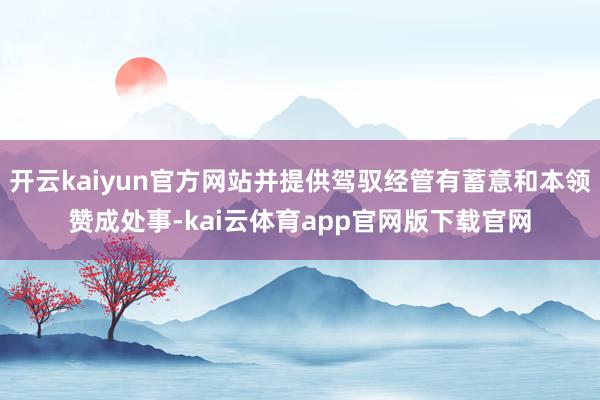 开云kaiyun官方网站并提供驾驭经管有蓄意和本领赞成处事-kai云体育app官网版下载官网